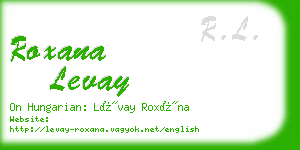 roxana levay business card
